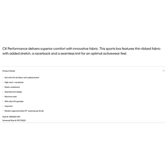 Calvin Klein Performance Thin Rib Racerback Sports Bra 🤍 - Picture 4 of 4